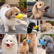 Waterproof Durable Duckbill Dog Muzzle Adjustable Silicone Breathable Anti-Bite Anti-Bark Pet Safety Mouth Cover Guard