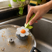 2-In-1 Kitchen Sink & Dish Cleaning Dish Brush With Vase