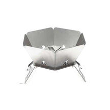 Folding Stainless Steel Camping Fire Pit & Stove