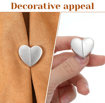Heart-Shaped Detachable Magnetic Curtain Clips (Pack of 5)