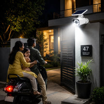 Solar Motion Sensor Spotlight for Security of Balcony, Porch, Pathway and Patio