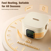 7 Levels Heating Function Cordless Lunch Box with Battery | Portable for Home, School, Travel, and Office