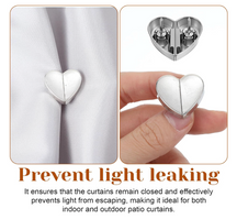 Heart-Shaped Detachable Magnetic Curtain Clips (Pack of 5)