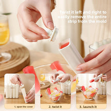 Portable Silicone Ice Cube Mold With Box
