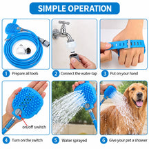 Silicone Adjustable Massage Glove Showerhead Sprayer for Dogs and Cats