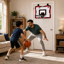 Wall Basketball Basket with 3 Balls, Scoreboard And LED Lights For Indoor - Outdoor