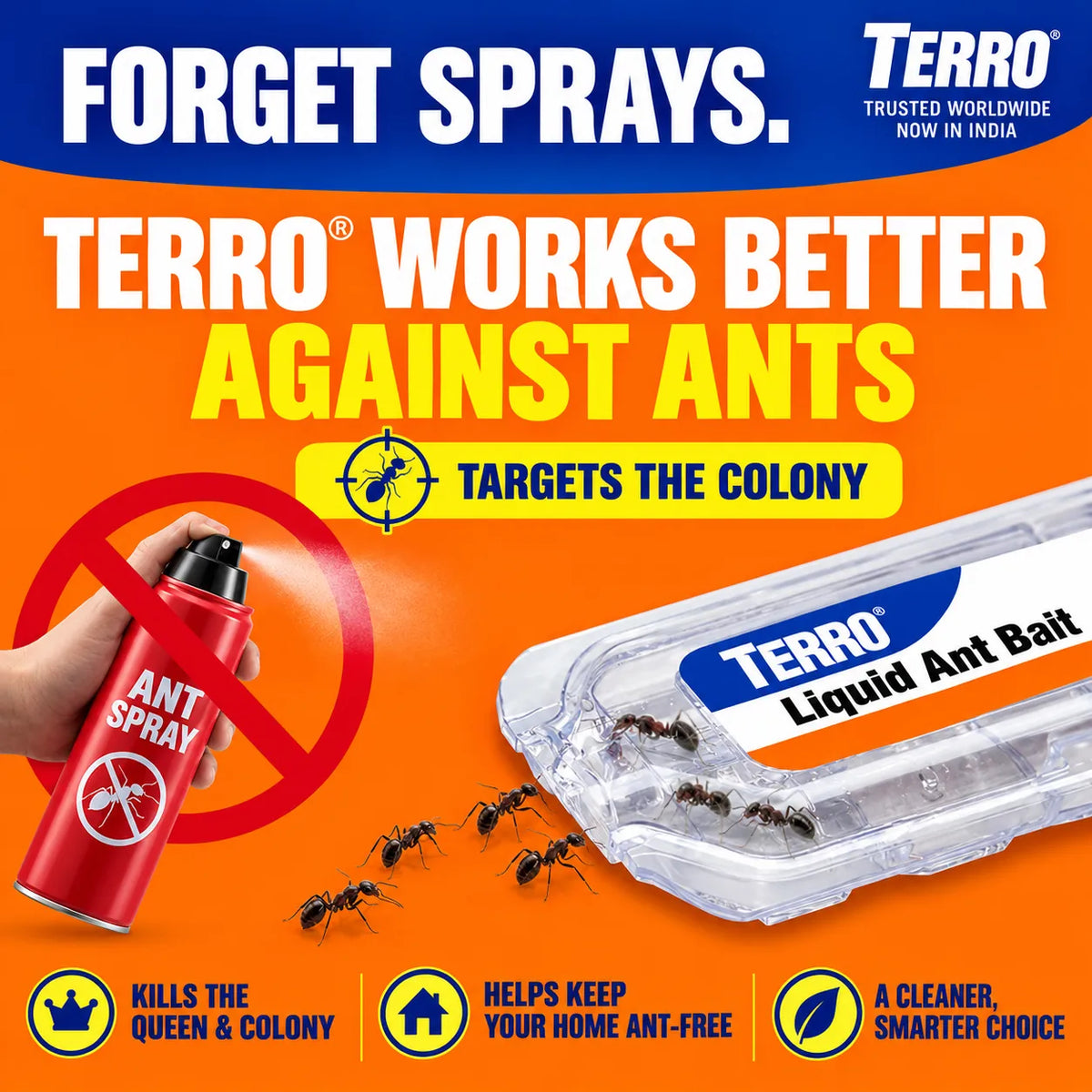 Liquid Ant Bait Stations Indoor Ant Killer Pre-Filled Snap-Off Bait Trays, Kills the Queen & the Entire Colony