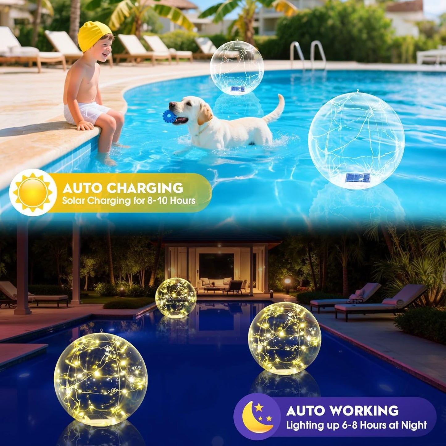 Solar Floating Pool Lights-Glow Ball