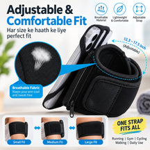 360° Rotatable Armband Phone Holder with Card Pockets for Running, Hiking, Biking & Any Sports
