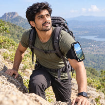 360° Rotatable Armband Phone Holder with Card Pockets for Running, Hiking, Biking & Any Sports
