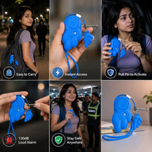 Emergency Self-Defense Safety Alarm Keychain for Women, Children, and Elderly