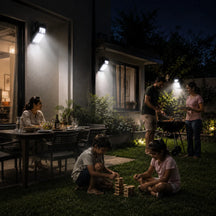 Waterproof Motion Sensor Clip Solar Light for Garden, Camping, Patio, Outdoor Living