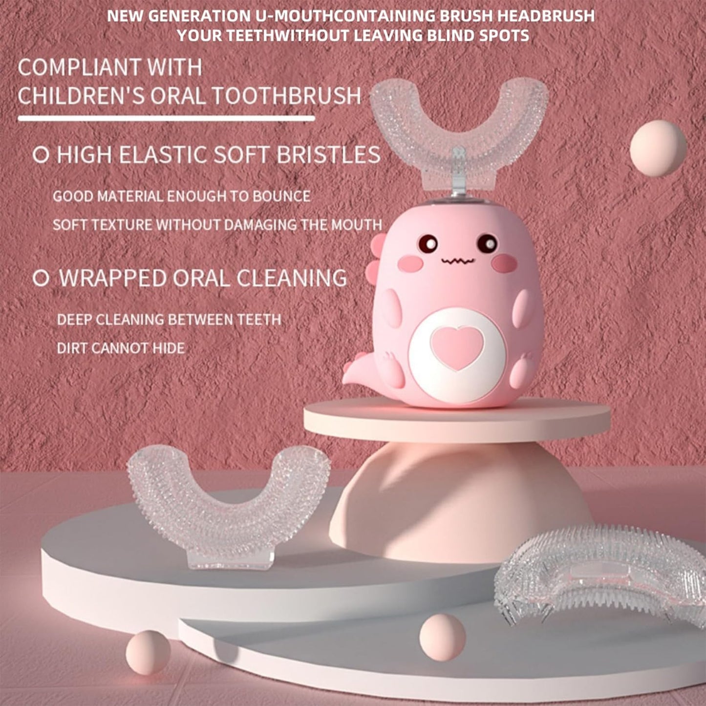 360 Degree U-shaped Electric Toothbrush For Kids