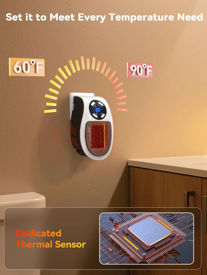 Mini Wall-Mounted Heater – Cozy Warmth Anywhere, Anytime