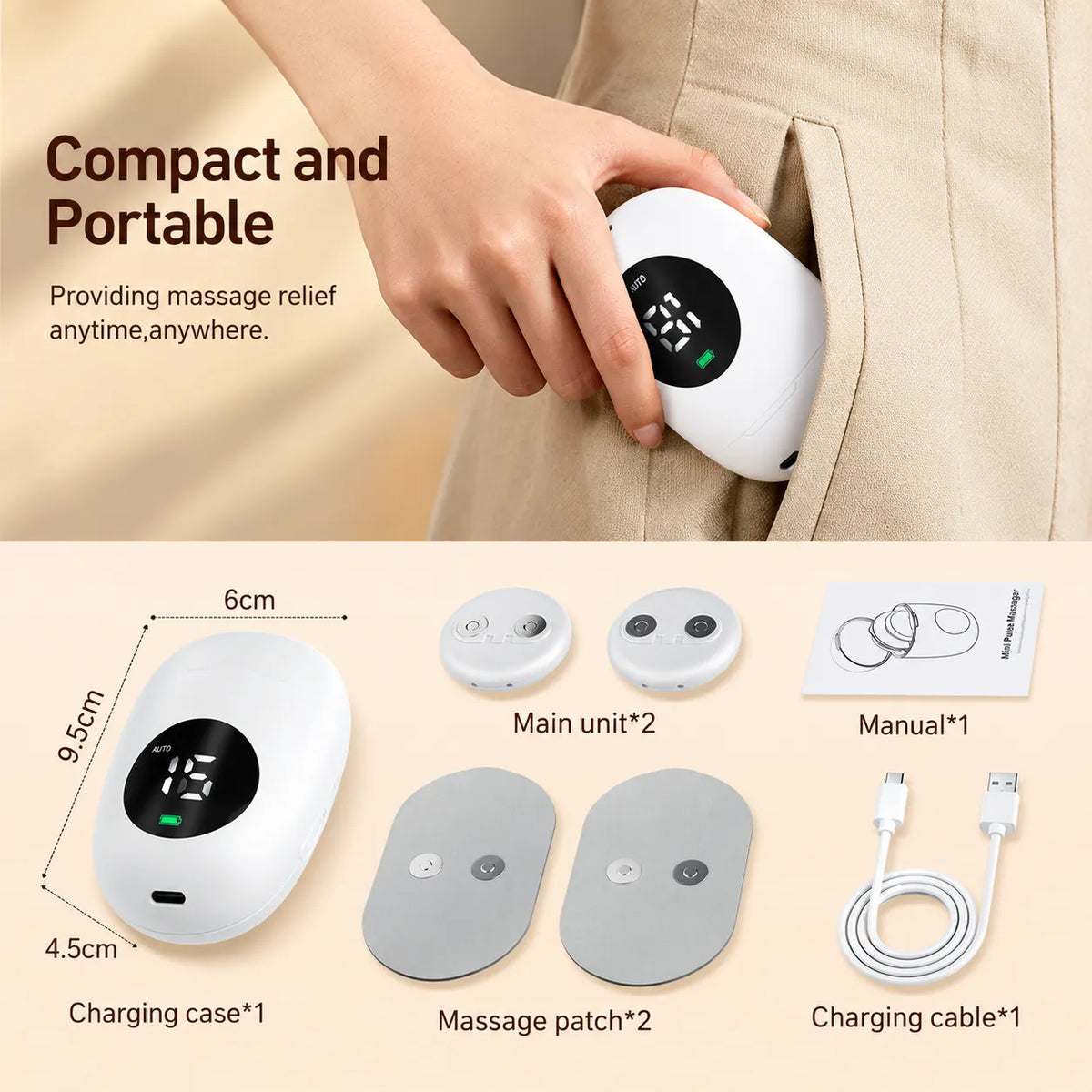 TENS Body Massager for Pain Relief - 6 Therapy Modes & 16 Intensity Levels With 7+ Days Battery Life, Back, Knee, shoulder & Sciatica Pain Nerve Stimulator For Pain Relief