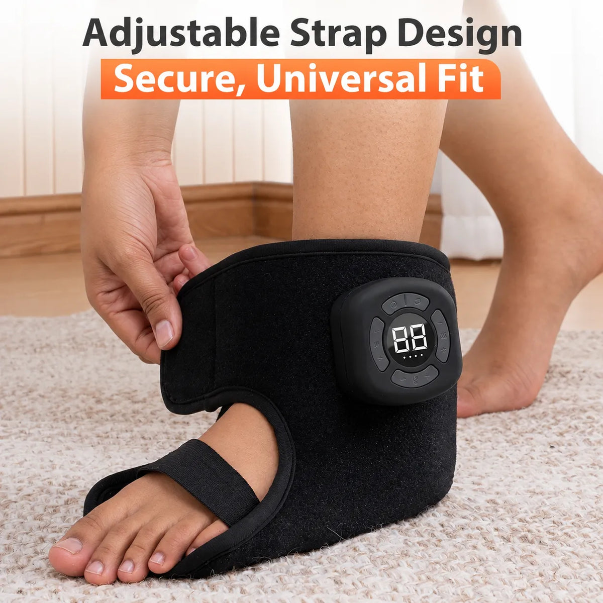 FootEase 3-in-1 Electric Heated Ankle, Foot Compression & Massager