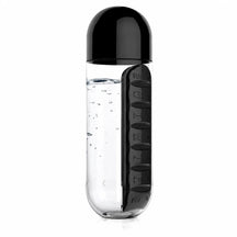 2-in-1 Water Bottle With Built-In Pill Organizer | Stay Hydrated & Never Miss Your Medicine Again