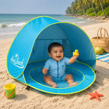 Baby Beach Tent Pool With UV Sun Protection, Foldable Pop-Up Infant Shade Shelter