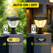Solar Gate Light Wireless Decorative LED for Compound Wall Boundary, Patio, Landscape, Yard Uses, Multicolour