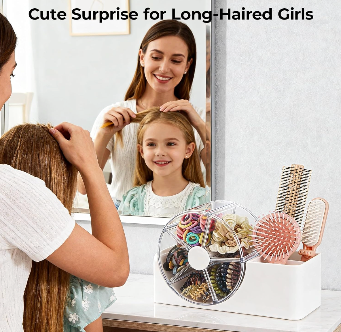 5-Section Rotating Hair Accessories Organizer