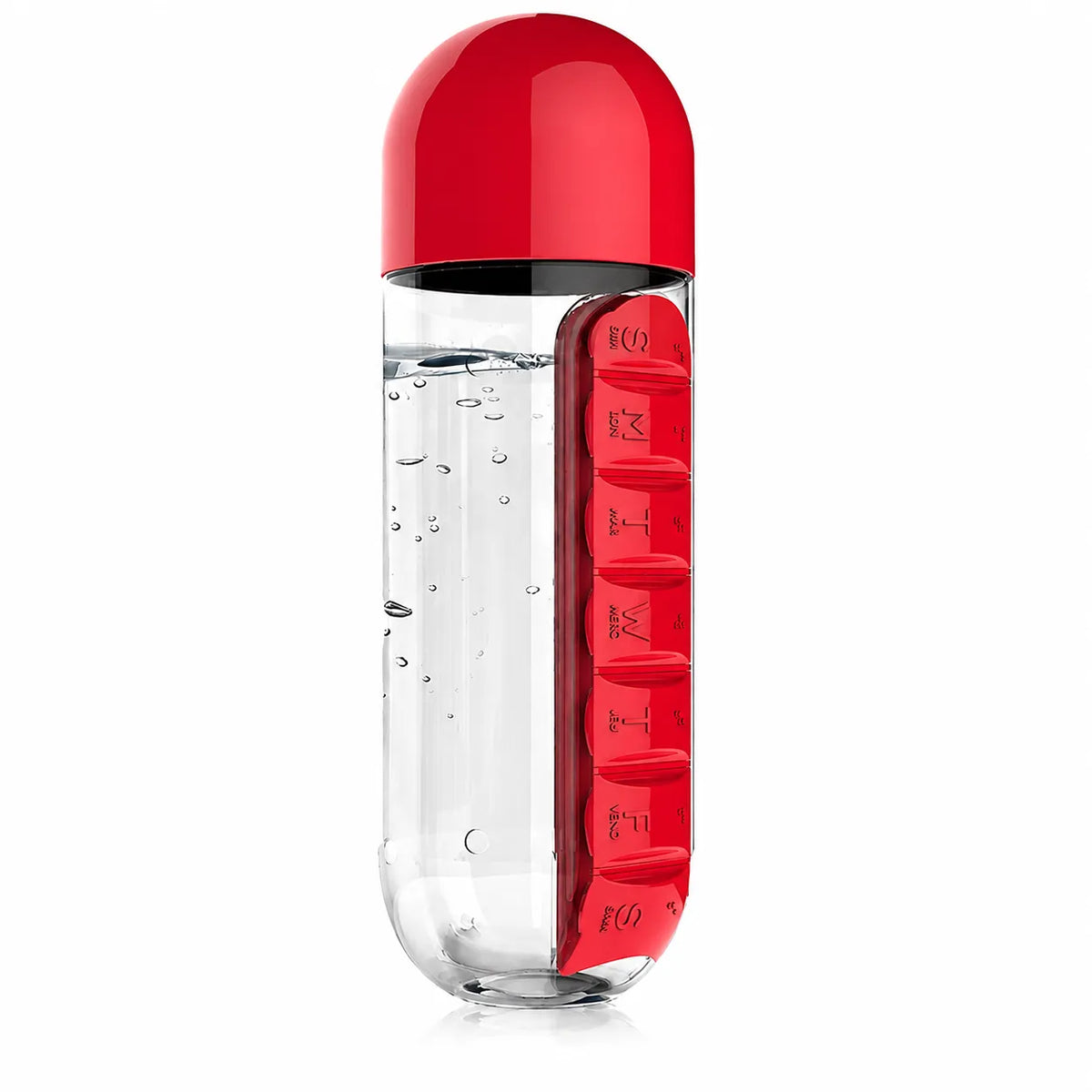2-in-1 Water Bottle With Built-In Pill Organizer | Stay Hydrated & Never Miss Your Medicine Again