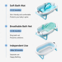 Portable Spa Bath Tub for Adults & Kids with Water Temperature Indicator Screen