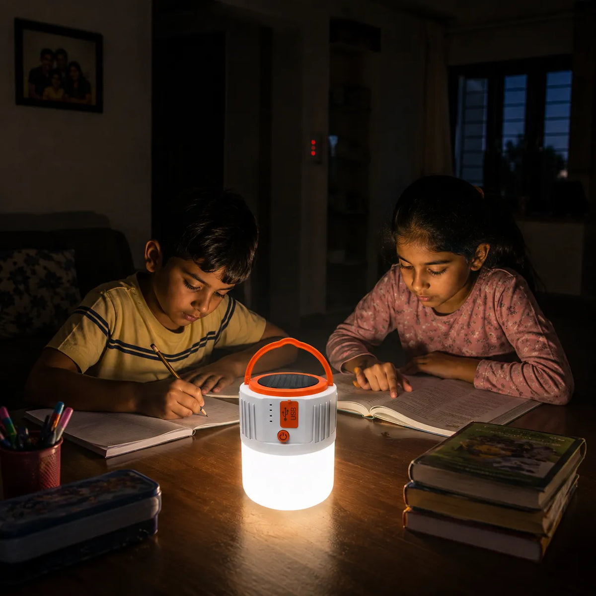 Solar Emergency Light Waterproof LED With USB for Travel, Tents, Indoor