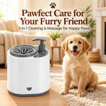 Electric Dog Paw Cleaner with Soap Dispenser, Portable Automatic Washer, Rechargeable, Soft Silicone Bristles, for Dogs & Cats