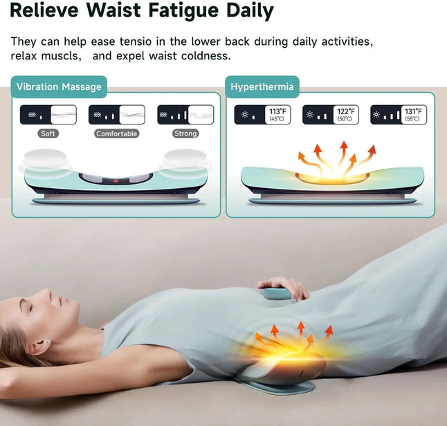 Heated Riva EMS Muscle Therapy Device with Heat & Vibration for Back Pain Relief ...