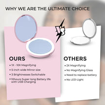 Smart Touch Portable LED Makeup Mirror