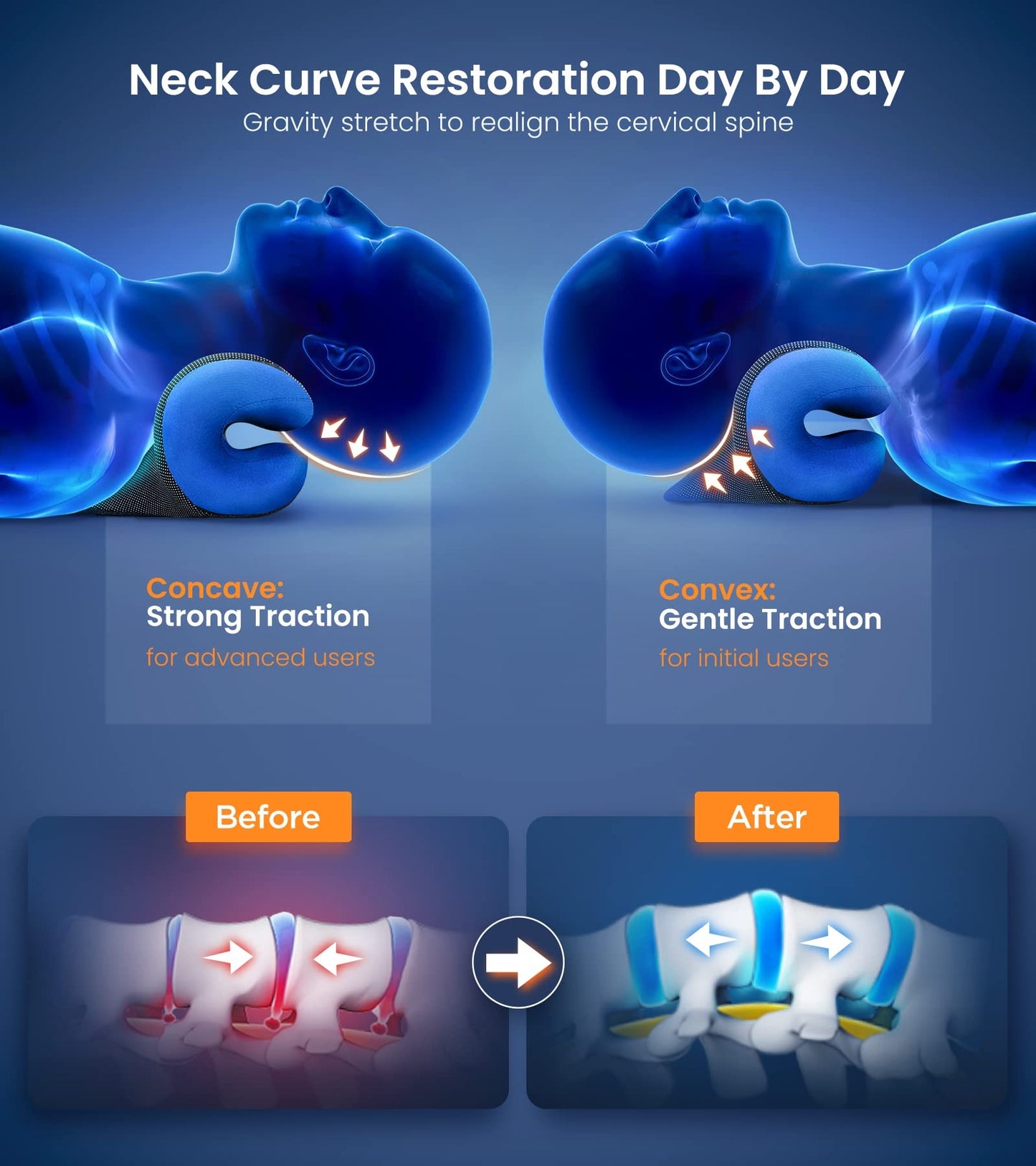 Wireless Heated Neck Stretcher & Pain Relief Pillow