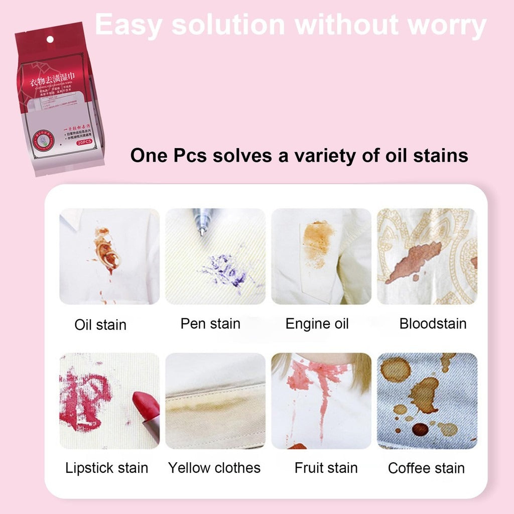 Quick Stain Removal Wipes – Anytime, Anywhere