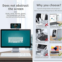 2-In-1 Magnetic Laptop and Desktop Side Phone Holder