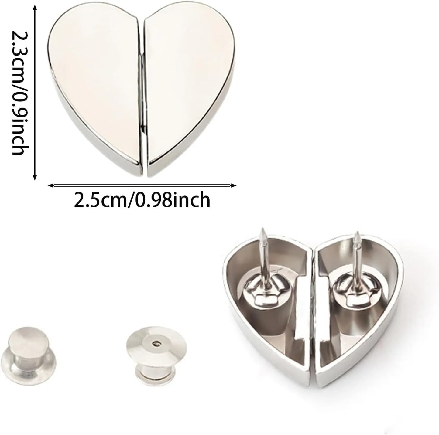 Heart-Shaped Magnetic Curtain Clips