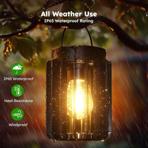 Solar Lanterns Outdoor Waterproof, Brighter Up to 12 Hrs