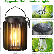 Solar Lanterns Outdoor Waterproof, Brighter Up to 12 Hrs