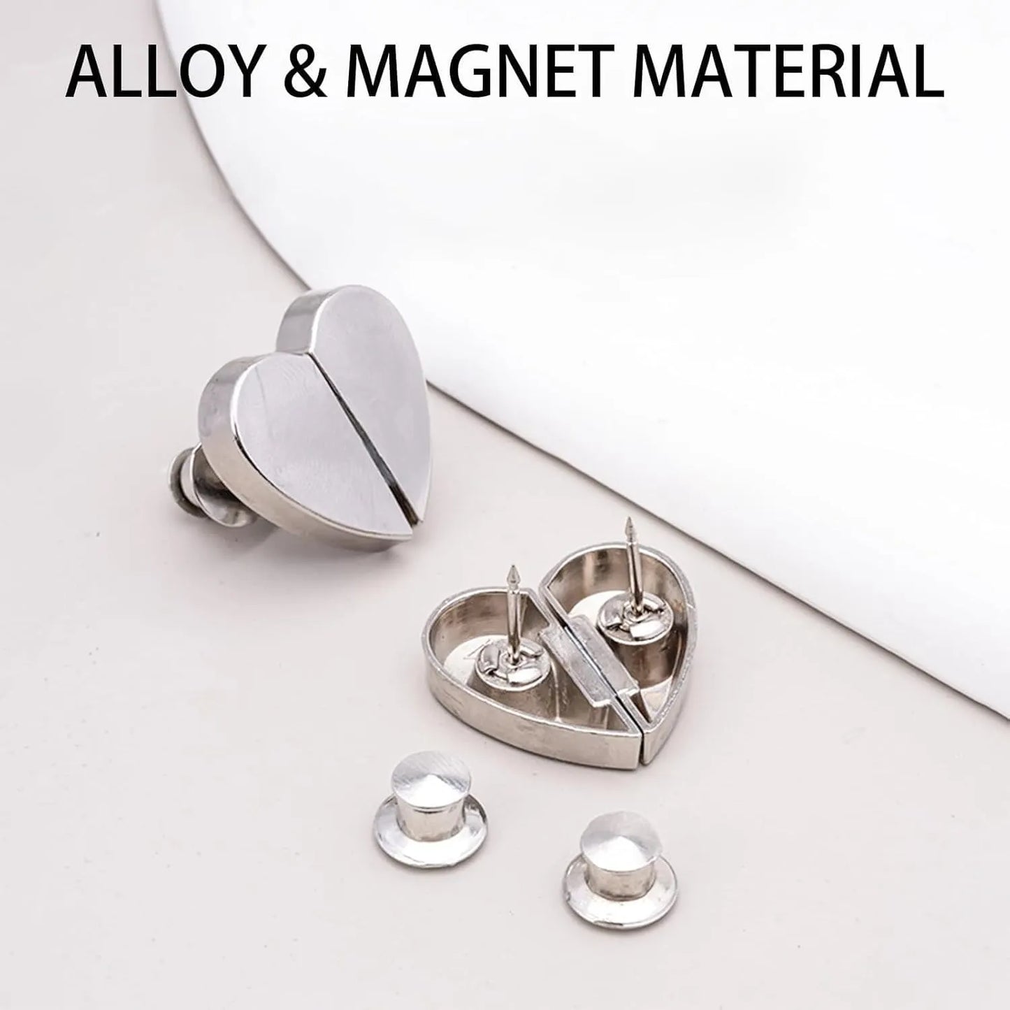 Heart-Shaped Magnetic Curtain Clips