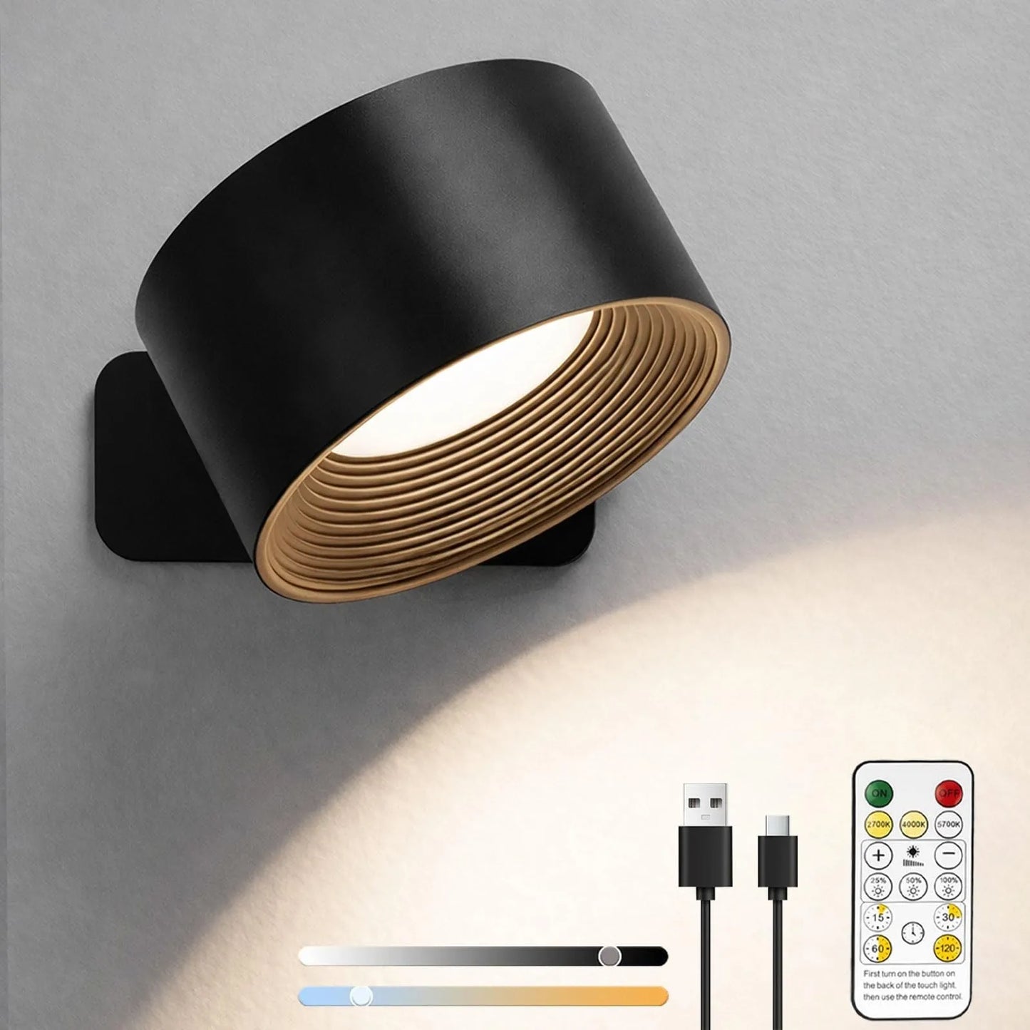 Rechargeable 360° Magnetic Wall Light