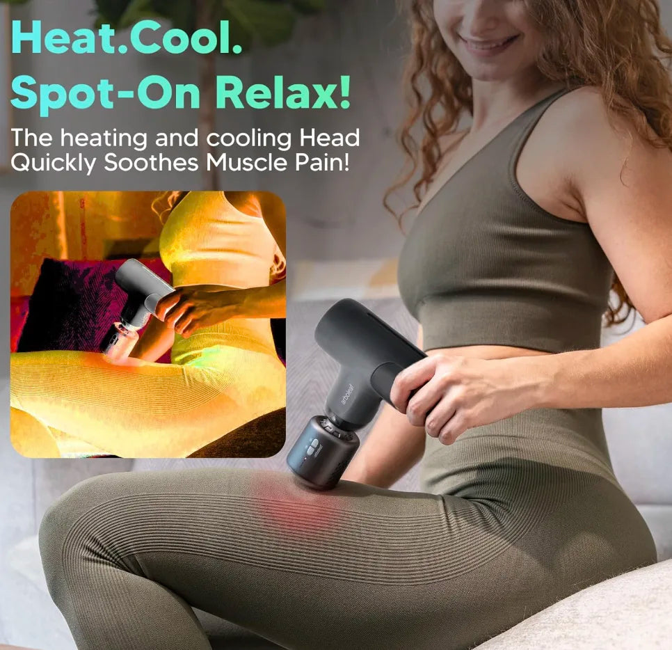 Hot & Cold Deep Tissue Massage Gun for Instant Pain Relief & Fast Recovery