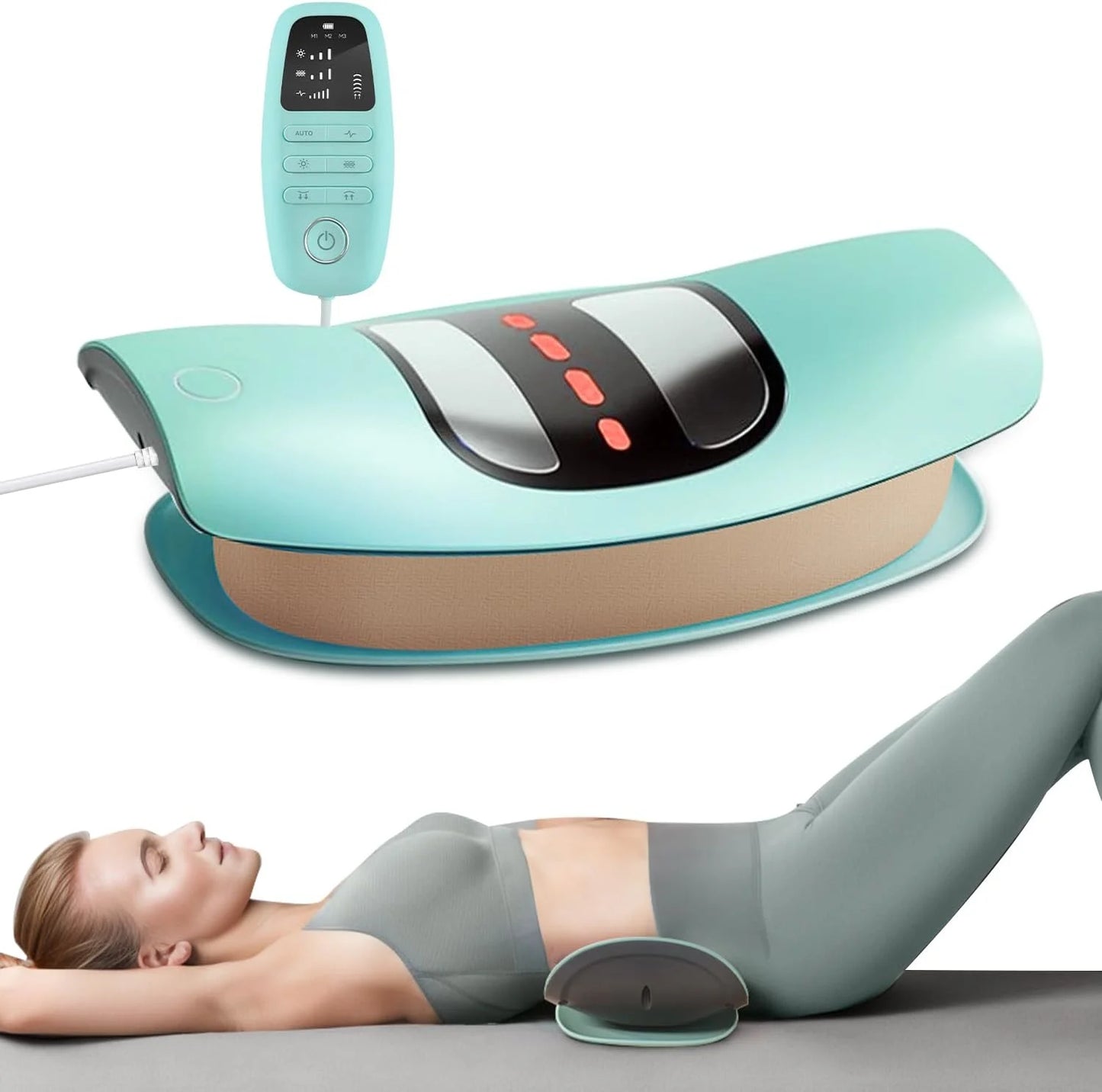 EMS Muscle Therapy Device with Heat & Vibration for Back Pain Relief