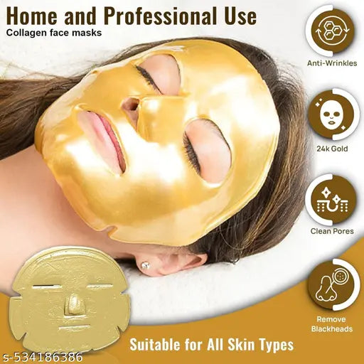 24K Gold Collagen Face Mask – Instant Glow & Anti-Aging Lift