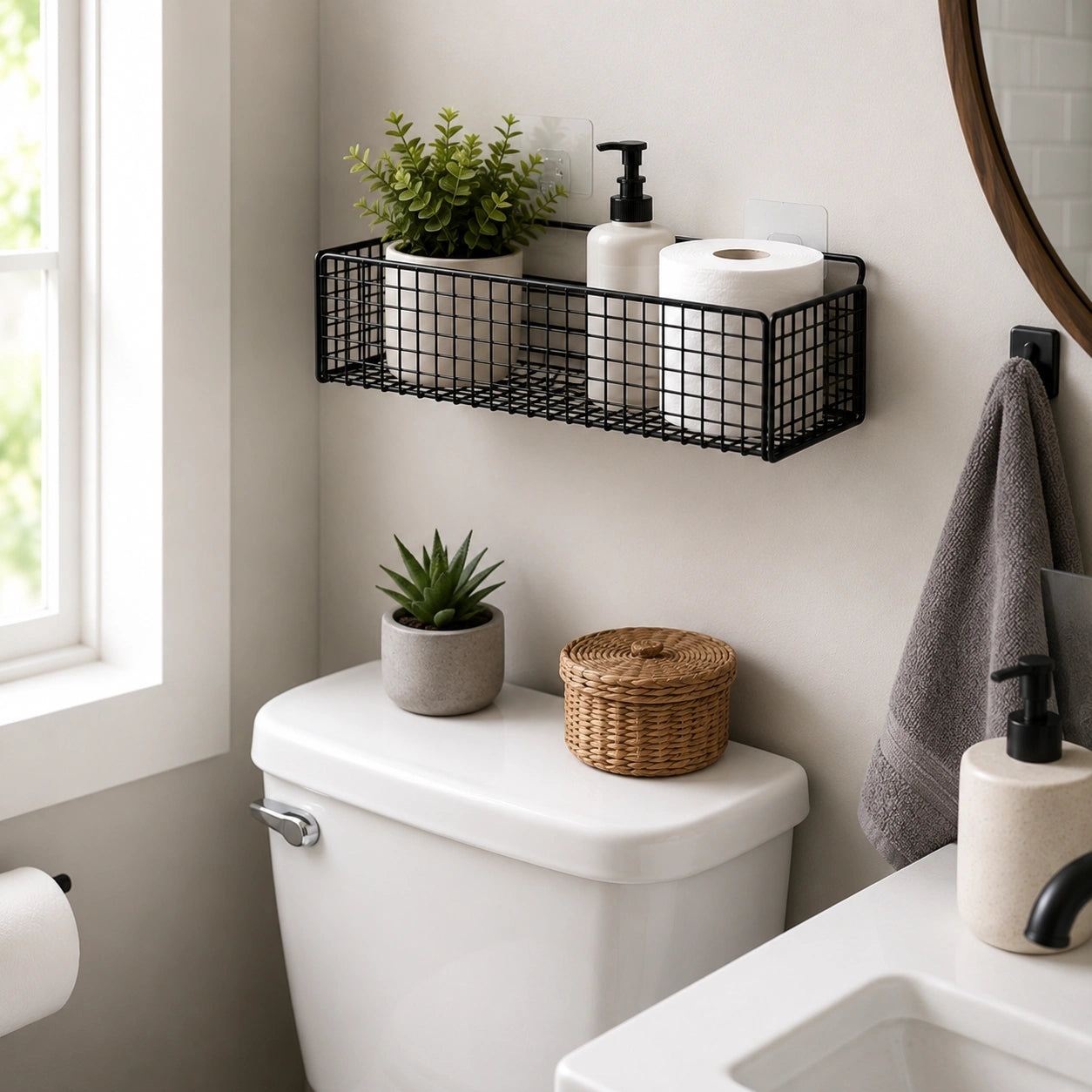 Adhesive Shower Caddy Baskets
