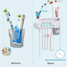 SmartTouch Toothpaste Dispenser & UV Toothbrush Sterilizer Holder
