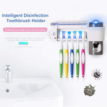 SmartTouch Toothpaste Dispenser & UV Toothbrush Sterilizer Holder