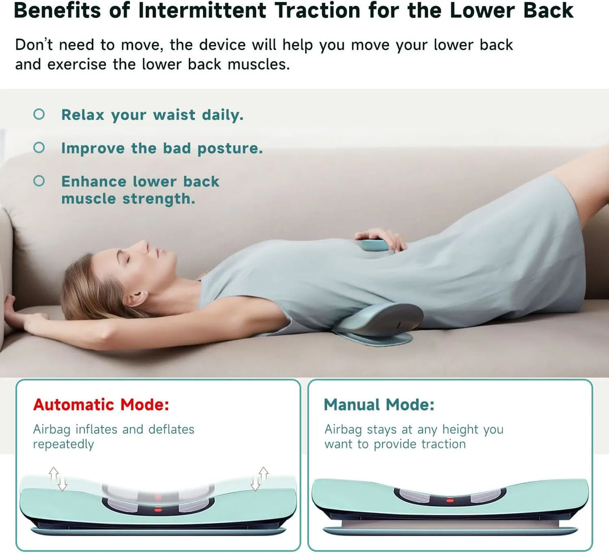 Heated Riva EMS Muscle Therapy Device with Heat & Vibration for Back Pain Relief ...