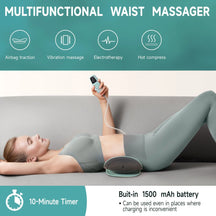 EMS Muscle Therapy Device with Heat & Vibration for Back Pain Relief